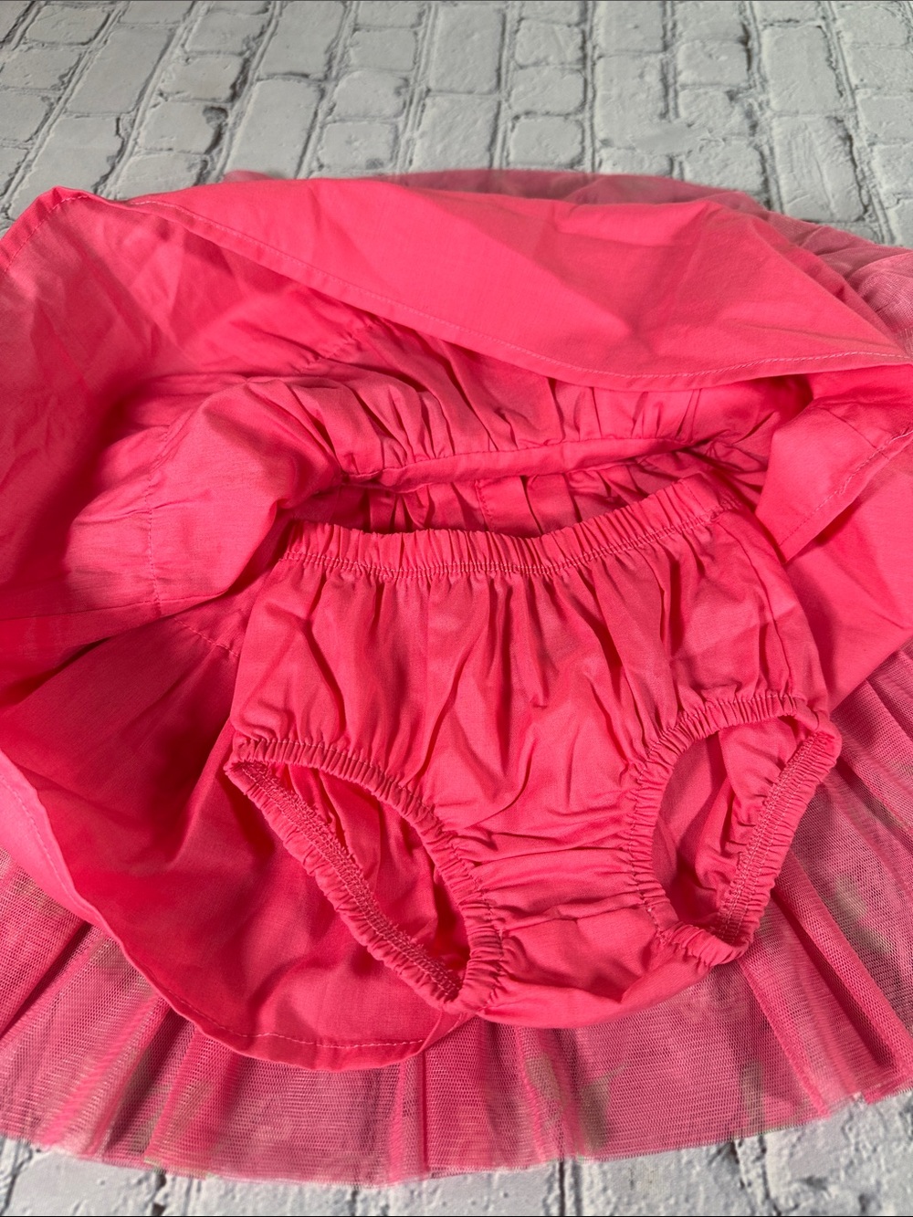 First Impressions Floral Tiered Dress with Diaper Cover Pink infant 3-6 months - Picture 5 of 12